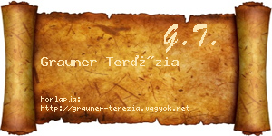 Grauner Terézia névjegykártya